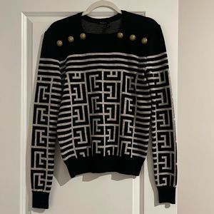 Balmain Woman’s Monogram Knitted Long Sleeve